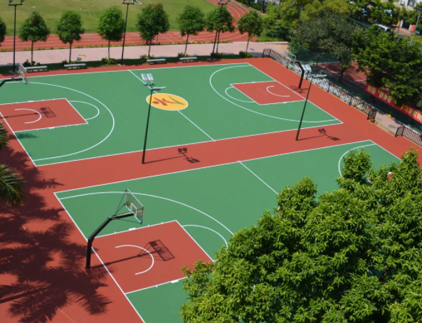 硅PU籃球場施工
